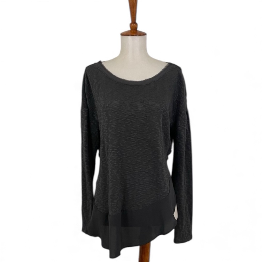 Deletta Anthropologie Sweater Women’s S Knit Scoop Neck Long Sleeve Slub
